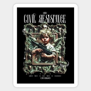 Civil resistance - Aesthetic cherub Streetwear Magnet